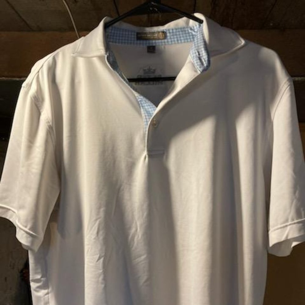 White Peter Millar Golf Polo